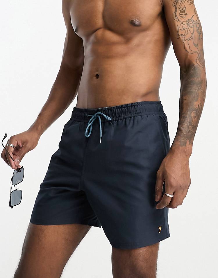 Farah Colbert plain swim shorts in true navy